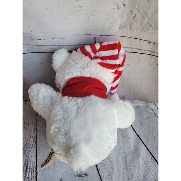 SnowFlake Teddy 2019 White Boy Teddy Bear Red Scarf - Picture 7 of 7